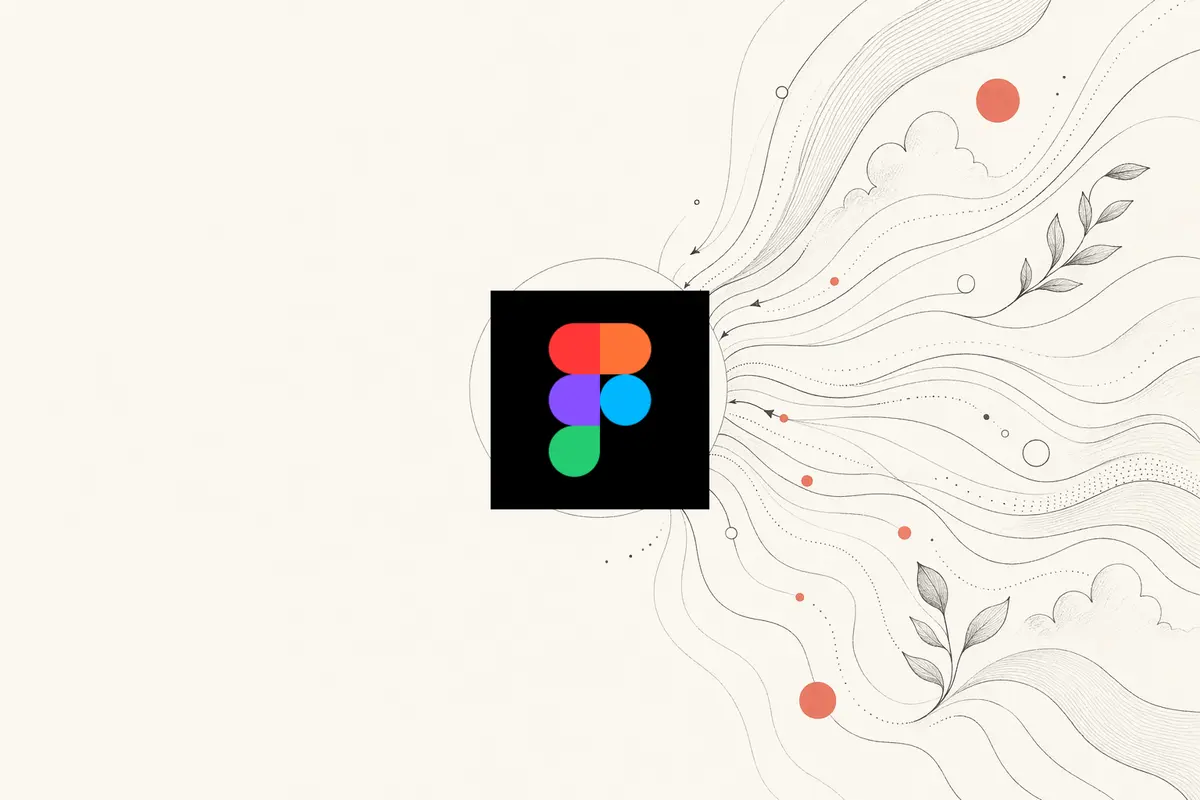 OpenDesign vs Figma Make — illustrazione editoriale su carta calda di un prompt che converge in un design hub che possiedi