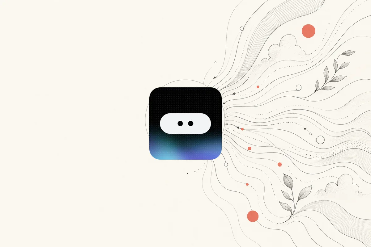 OpenDesign vs Google Stitch — illustrazione editoriale su carta calda di un prompt che converge in un design hub che possiedi